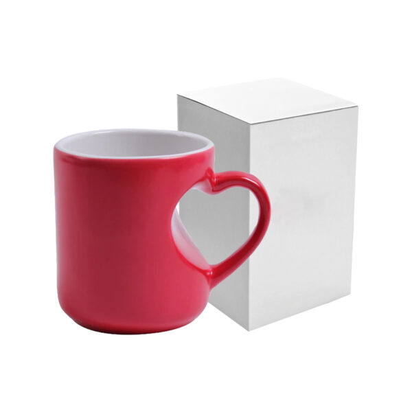 Sublimation Heart Handle Magic Mug